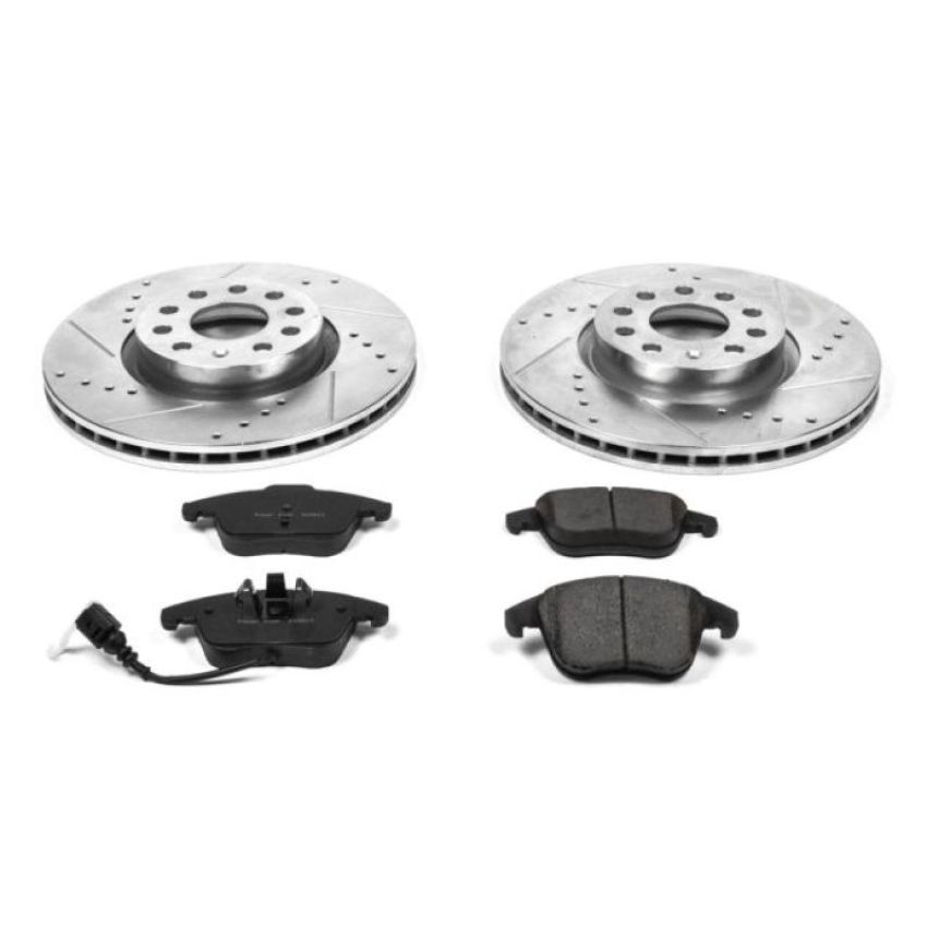 PowerStop K2963 Z23 Daily Driver Carbon-Fiber Ceramic Brake Pad and Drilled & Slotted Rotor Kit