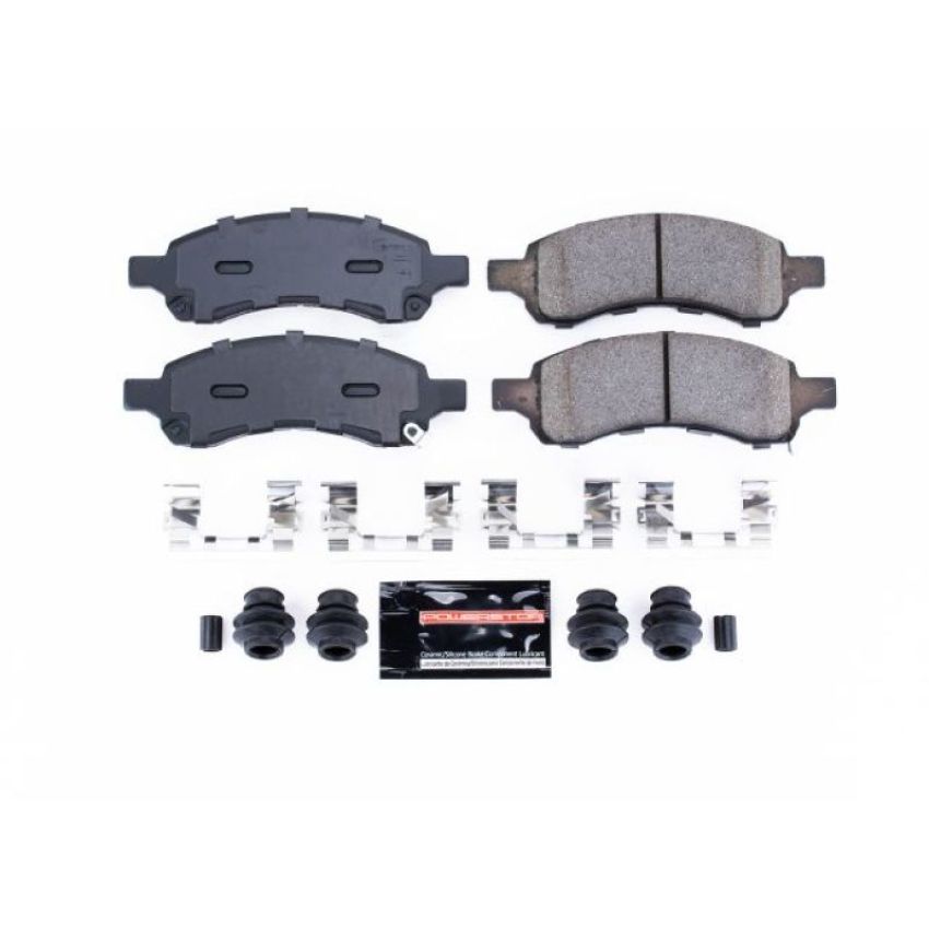PowerStop Z23-1169 PowerStop - Z23 Daily Driver Carbon-Fiber Ceramic Brake Pads with Hardware Kit