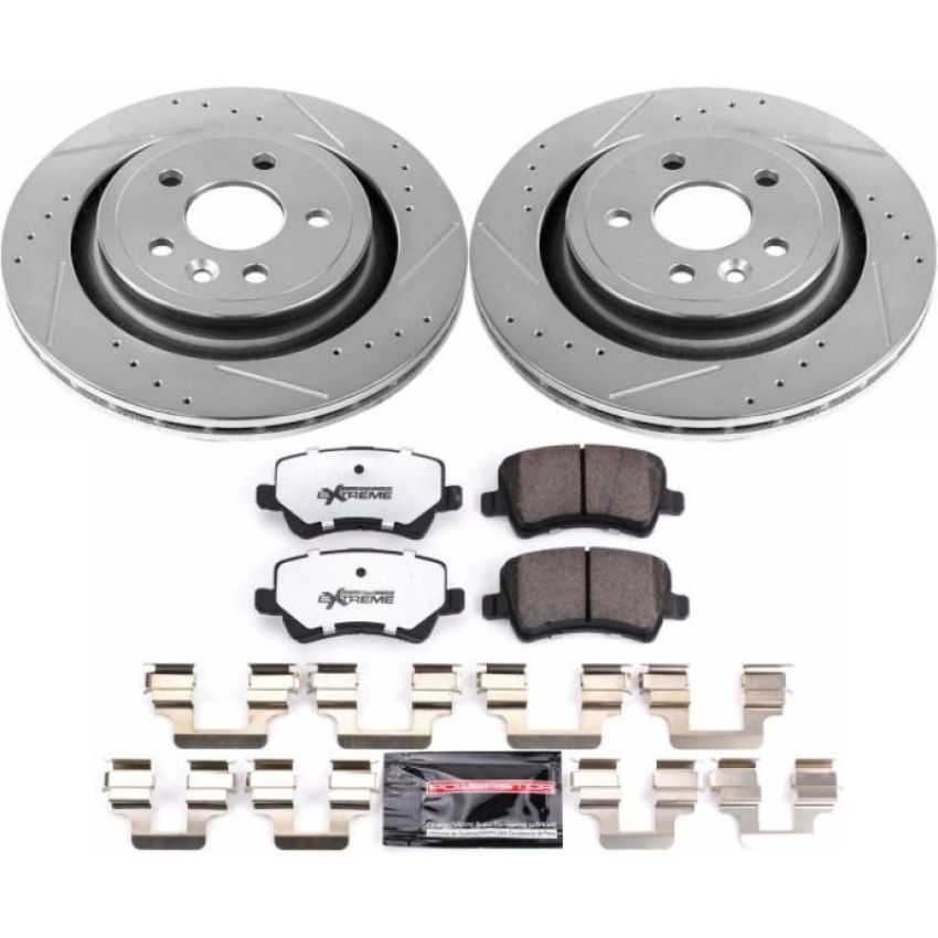 PowerStop K4702-36 Z36 Truck and SUV Carbon-Fiber Ceramic Brake Pad and Drilled & Slotted Rotor Kit