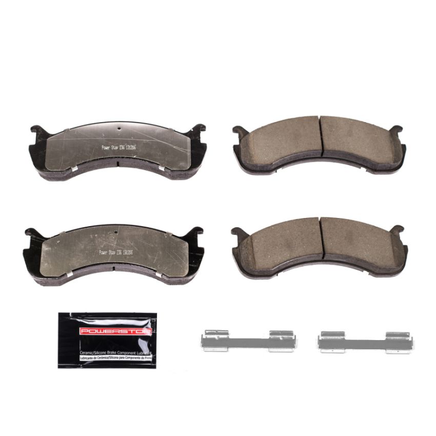 PowerStop Z36-786A PowerStop - Z36 Truck and SUV Carbon-Fiber Ceramic Brake Pads with Hardware Kit