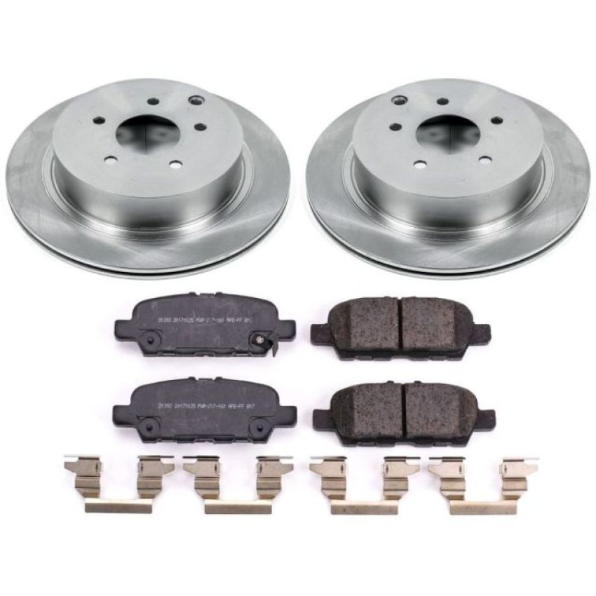PowerStop KOE8021 OE Stock Replacement Low-Dust Ceramic Brake Pad and Rotor Kit