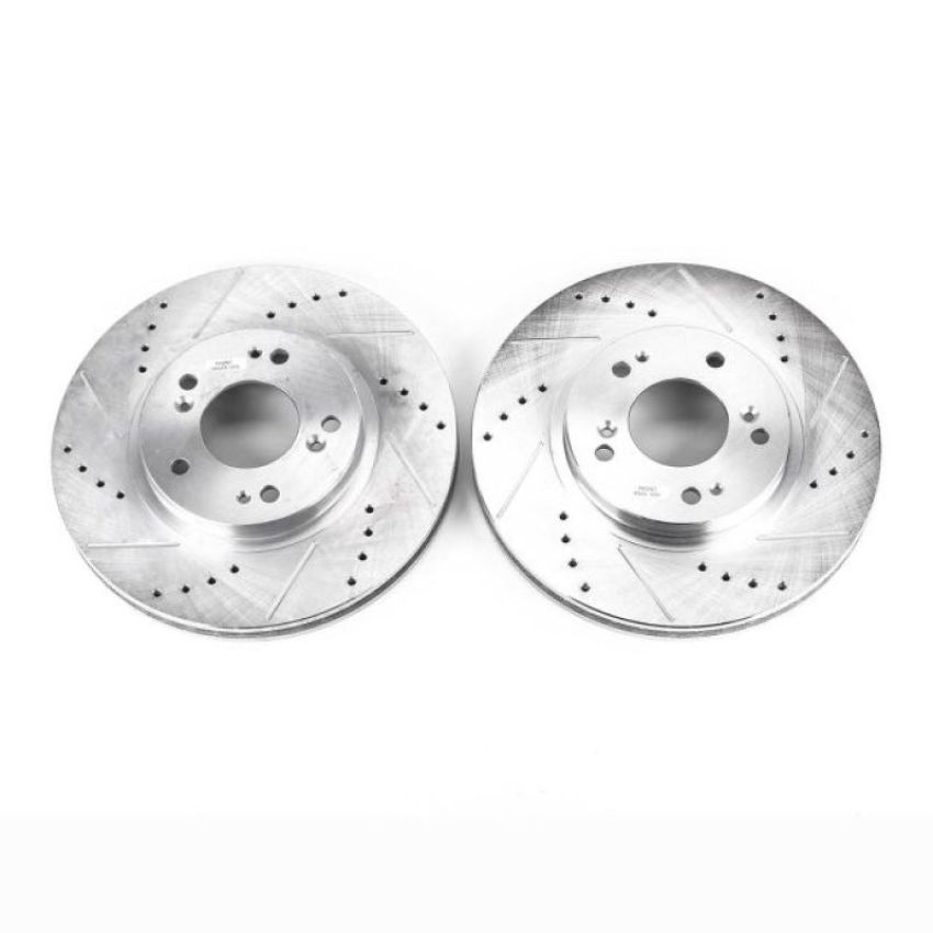 PowerStop JBR1122XPR PowerStop Evolution Performance Drilled, Slotted & Plated Brake Rotor Pair