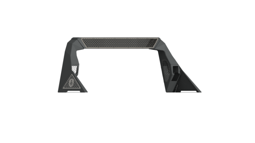 Road Armor 6992DHRP-C1-MH 99-20 Ford F-250 iD Headache Rack w/Bedrail Pods/ 40in Center Light Pod/Hyve - Raw