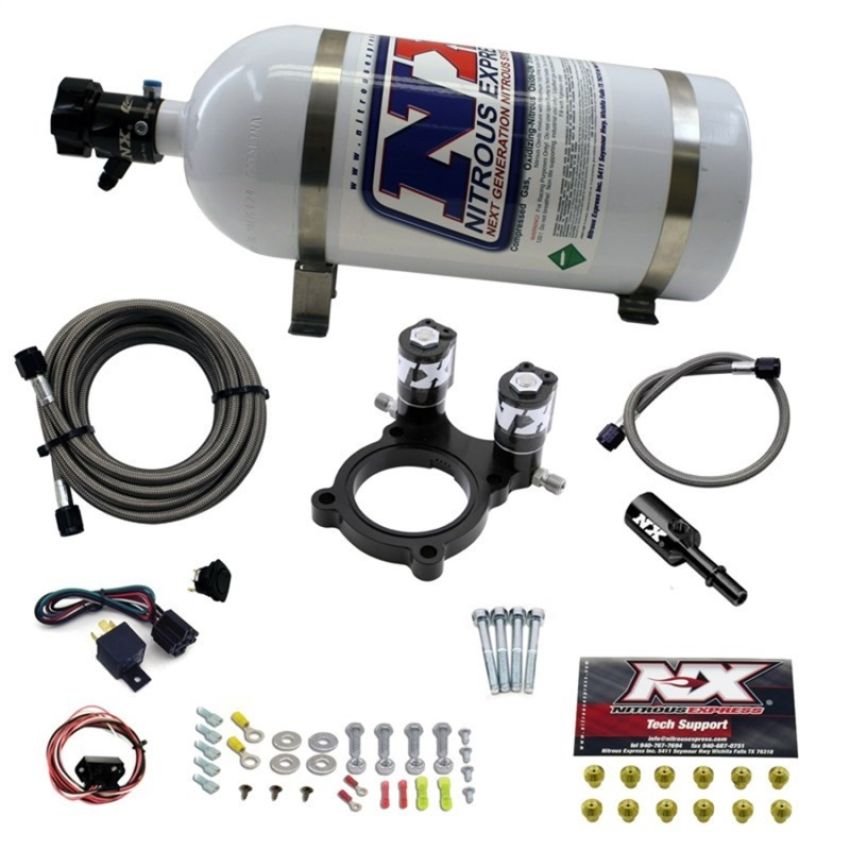 Nitrous Express 67200-5.0P NITROUS PLATE SYSTEM FOR CAN AM MAVERICK W/ 5.0LB BOTTLE
