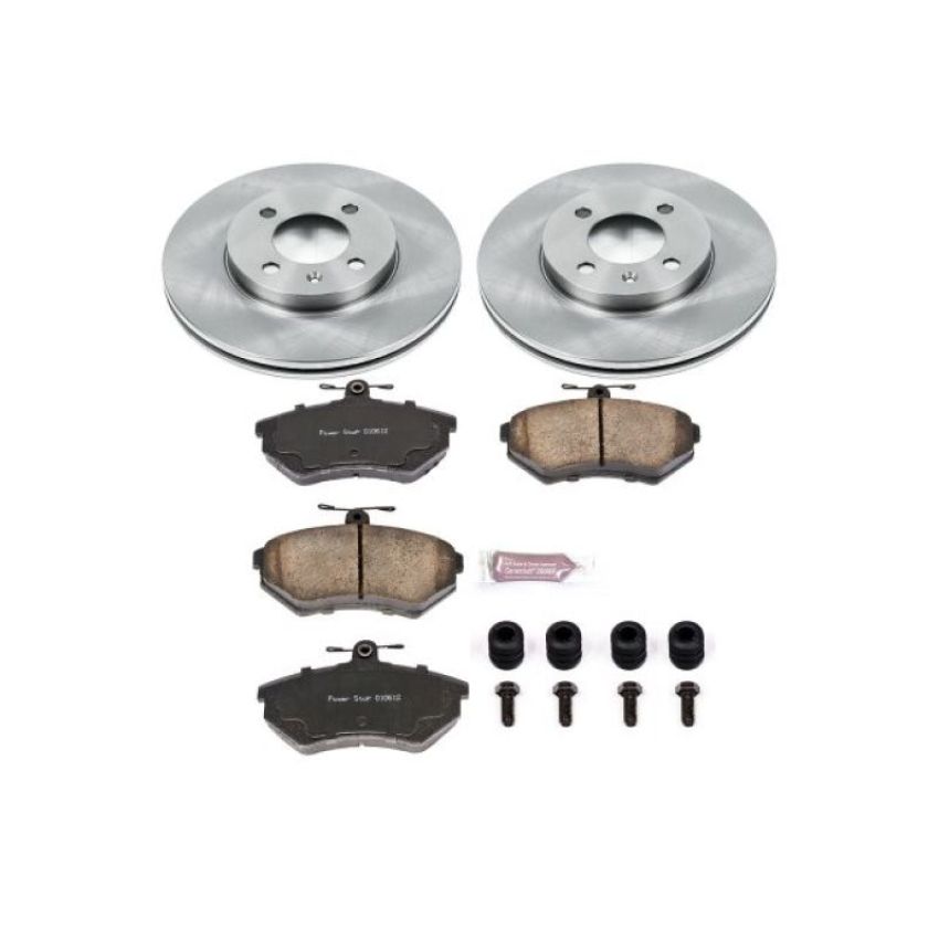 PowerStop KOE374 OE Stock Replacement Low-Dust Ceramic Brake Pad and Rotor Kit