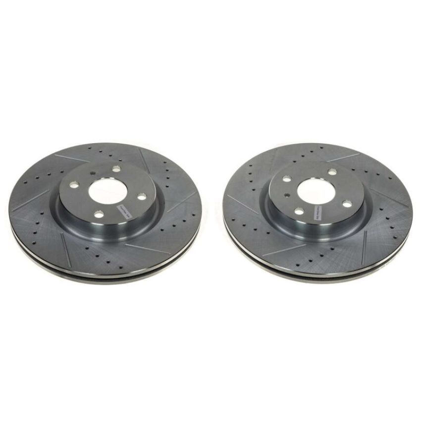 PowerStop JBR1725XPR PowerStop Evolution Performance Drilled, Slotted & Plated Brake Rotor Pair