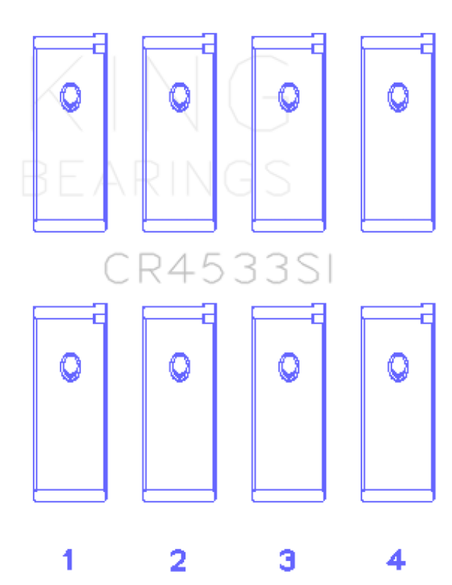 King Nissan QR25DE DOHC 16 Valves (Size STD) Rod Bearing Set
