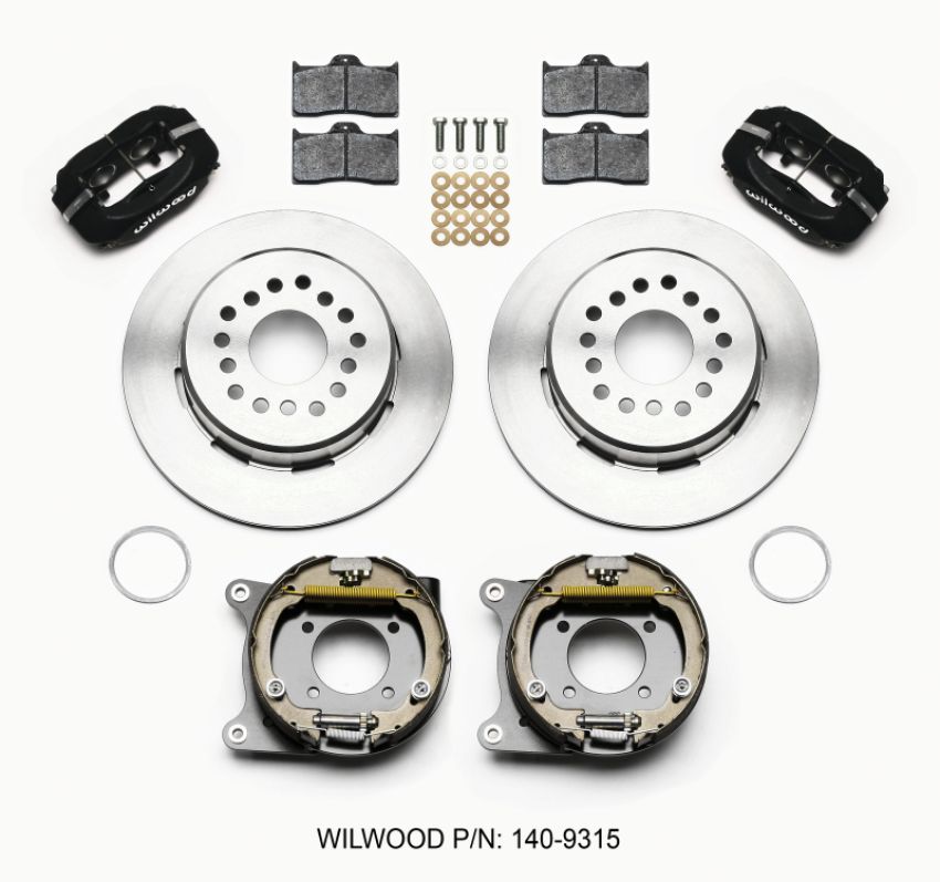 Wilwood 140-9315 Forged Dynalite P/S Park Brake Kit 12 Bolt 2.75in offset Staggered Shock