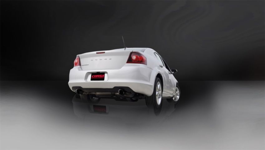 CORSA Performance 14413BLK Corsa 2011-2014 Chrysler 200/Dodge Avenger V6 Black Sport Cat-Back Exhaust