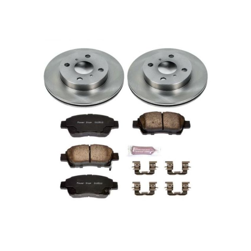 PowerStop KOE5223 OE Stock Replacement Low-Dust Ceramic Brake Pad and Rotor Kit