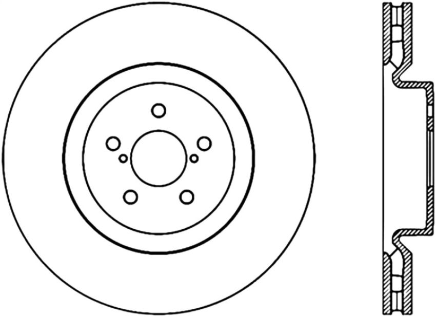 StopTech Power Slot 04 STi CRYO (5x100) Front Right Rotor