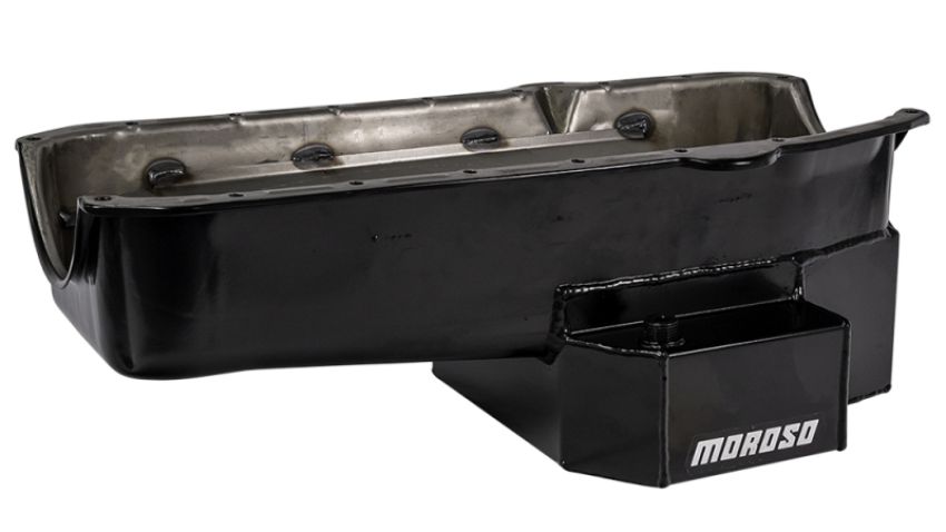 MOROSO MOR21814 SBC RR 7qt Oil Pan w/RH Dipstick 80-85