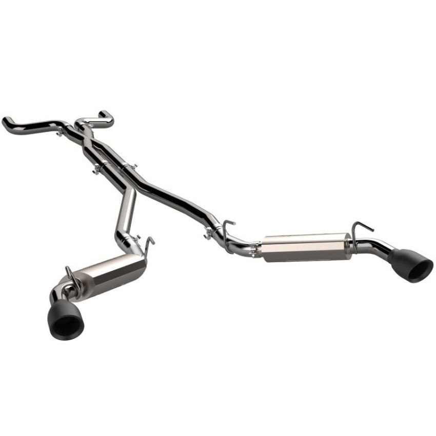 QTP 600115B 2014-2015 Chevrolet Camaro SS 6.2L  AR3 Cat Back Black Tips