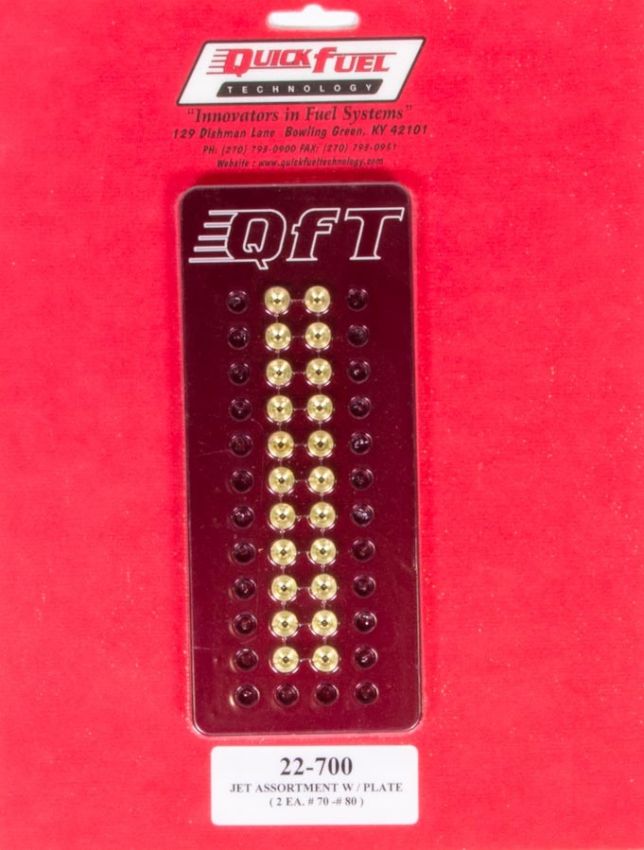 QUICK FUEL TECHNOLOGY QFT22-700 Jet Assortment Kit - #70 to #80