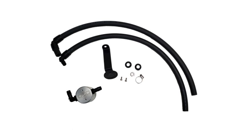 J&L 2022+ Toyota Tundra 3.5L Turbo Oil Separator 3.0 Driver Side - Clear Anodized