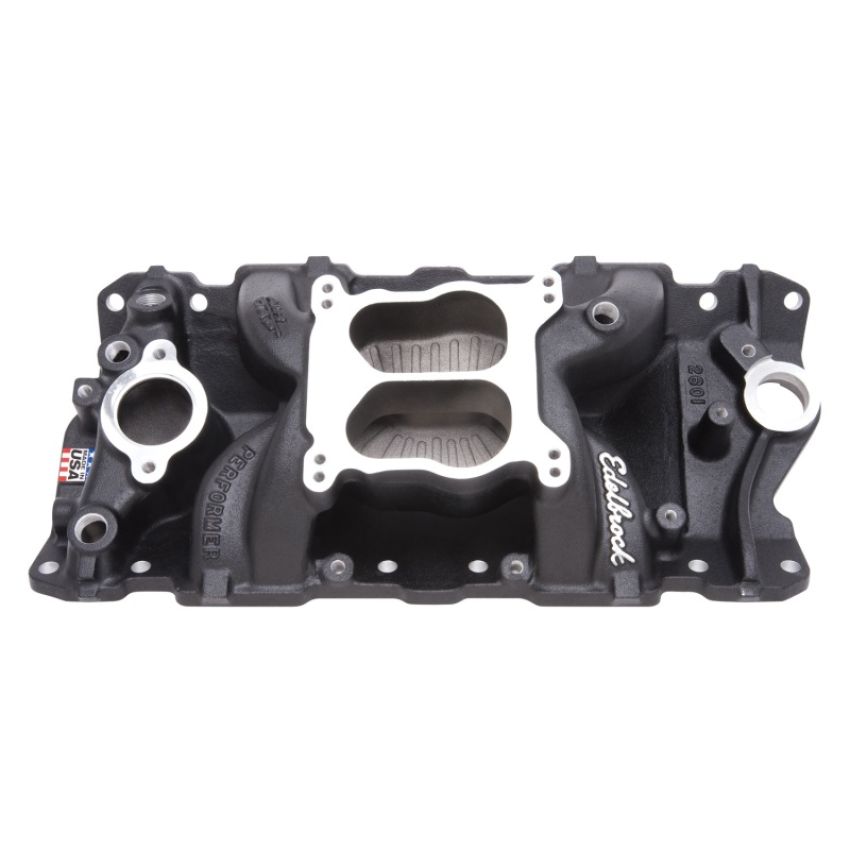 EDELBROCK EDE26013 SBC Performer Air Gap Manifold - 262-400 Black