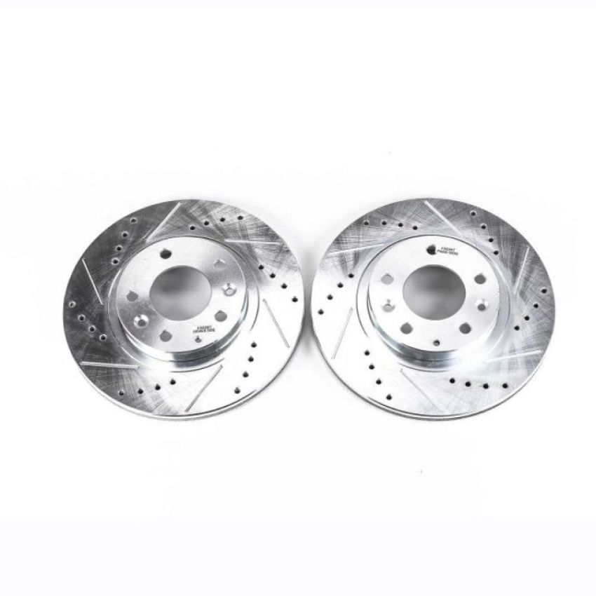 PowerStop JBR1157XPR PowerStop Evolution Performance Drilled, Slotted & Plated Brake Rotor Pair