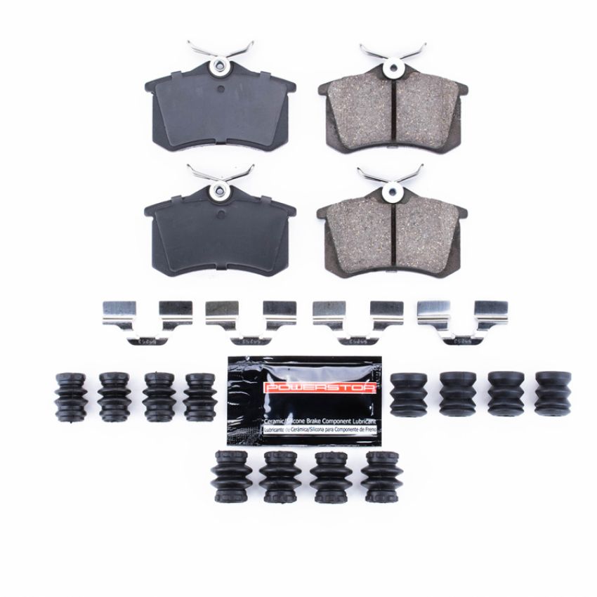 PowerStop Z23-340 PowerStop - Z23 Daily Driver Carbon-Fiber Ceramic Brake Pads with Hardware Kit