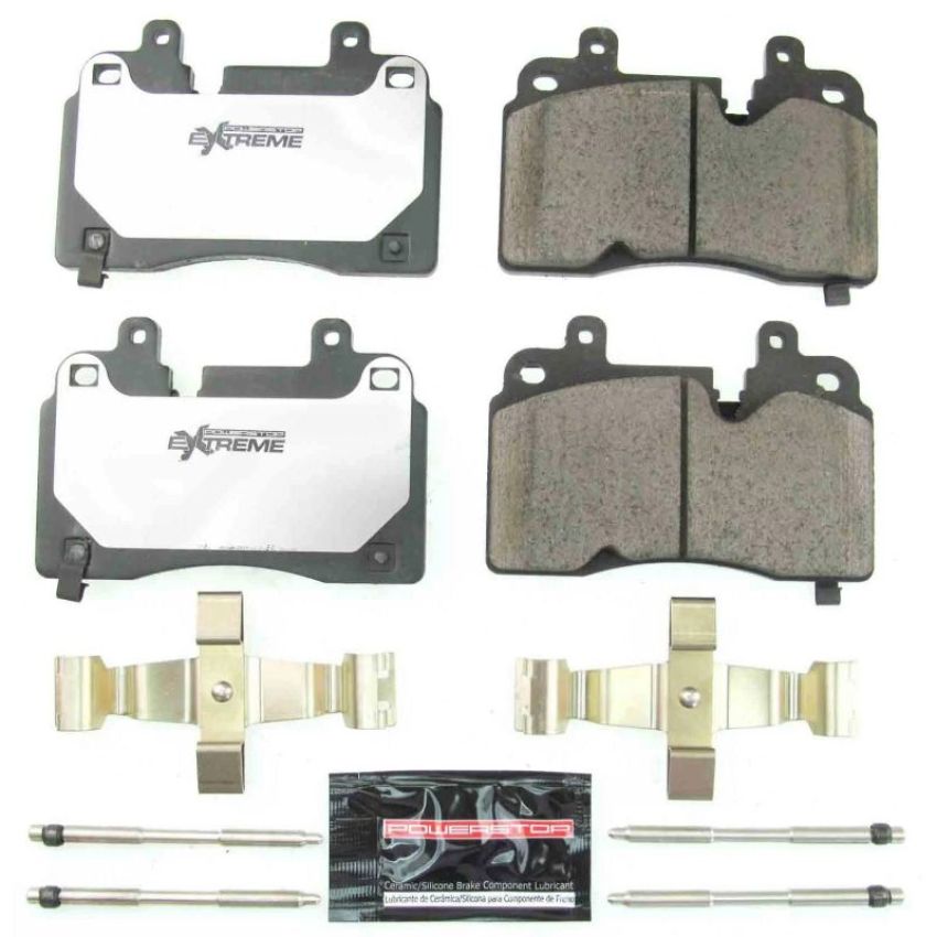 PowerStop Z26-8007 PowerStop - Z26 Performance Carbon-Fiber Ceramic Brake Pads with Hardware Kit