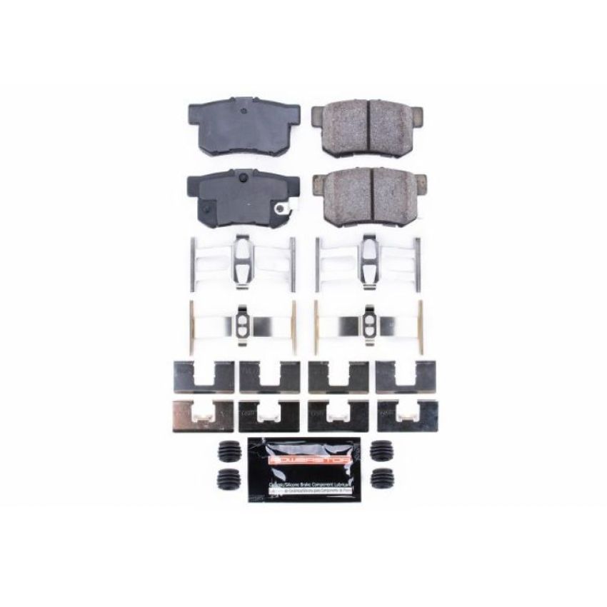 PowerStop Z23-537 PowerStop - Z23 Daily Driver Carbon-Fiber Ceramic Brake Pads with Hardware Kit
