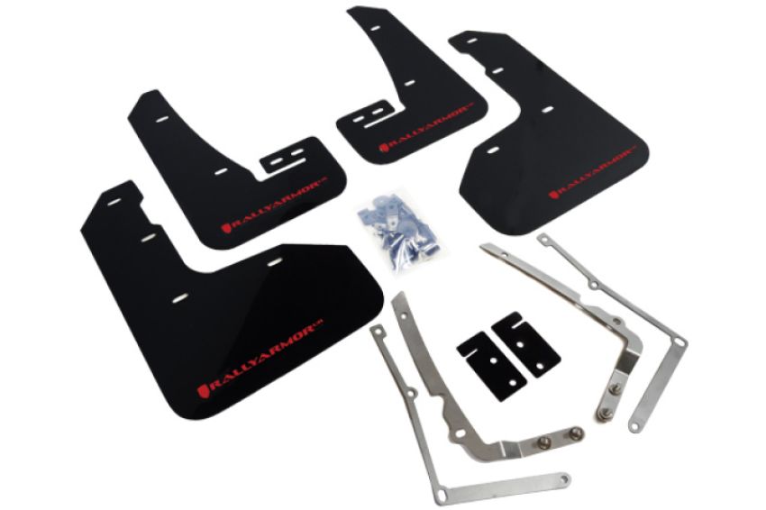 Rally Armor MF40-UR-BLK/RD Black Mud Flap/Red Logo