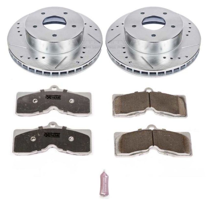 PowerStop K2598-26 Z26 Street Performance Ceramic Brake Pad and Drilled & Slotted Rotor Kit