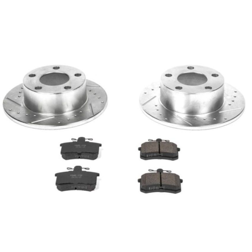 PowerStop K514 Z23 Daily Driver Carbon-Fiber Ceramic Brake Pad and Drilled & Slotted Rotor Kit