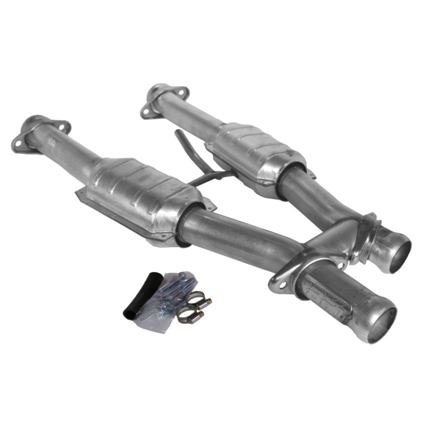 BBK Performance Parts 1509 1979-1993 MUSTANG 5.0 2.5 SHORT MID H PIPE W/CONVERTERS
