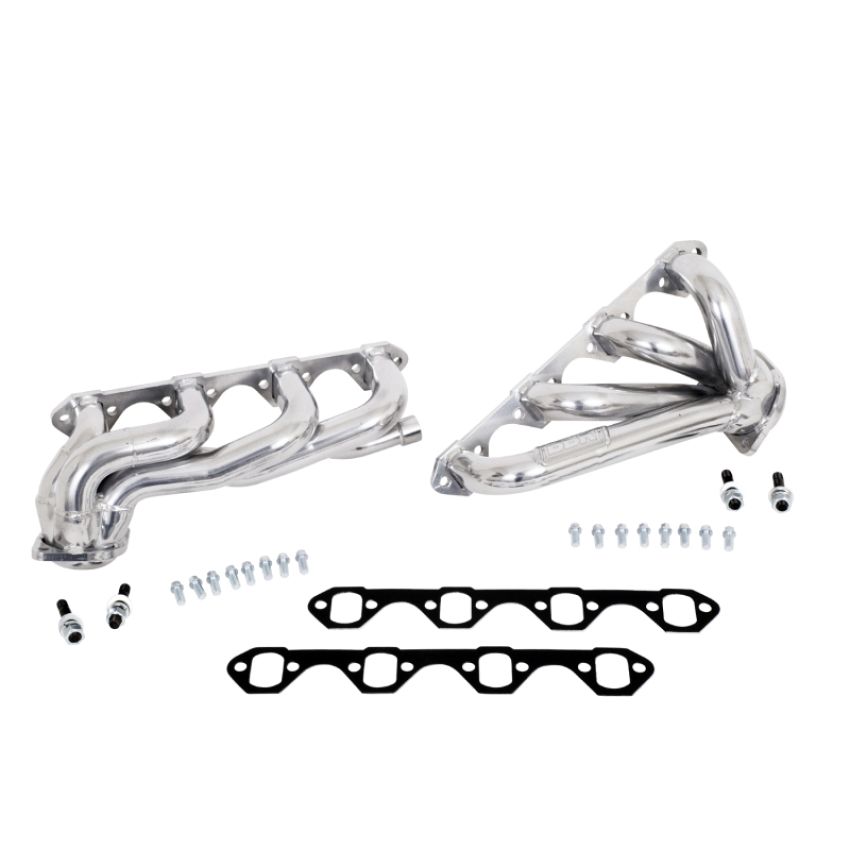 BBK Performance Parts 35110 1987-1995 FORD F150 351W 1-5/8 SHORTY EXHAUST HEADERS (POLISHED SILVER CERAMIC)