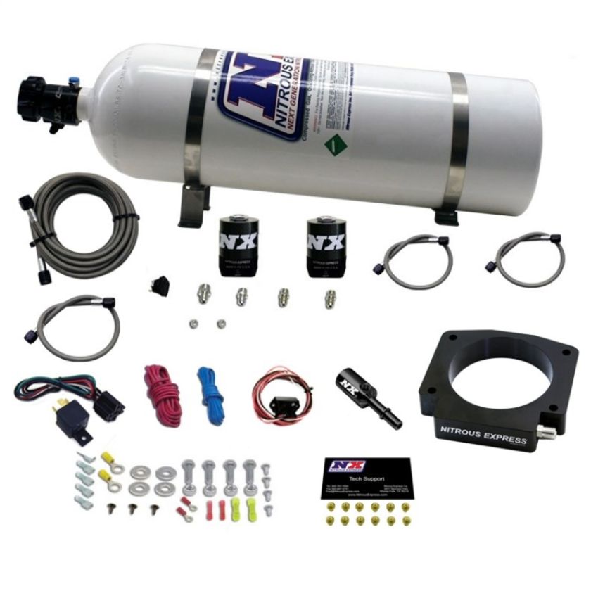 Nitrous Express 20953-15 NITROUS PLATE SYSTEM- GT350 5.2L - 15LB BOTTLE