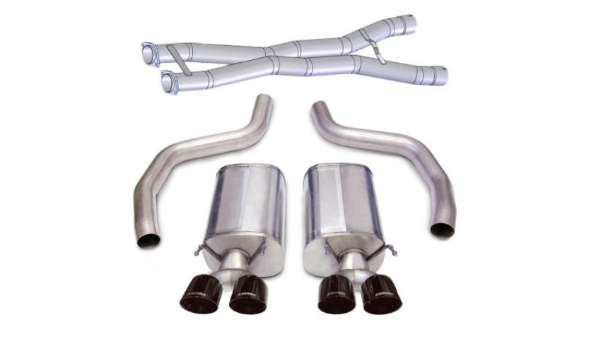 CORSA Performance 14164CB3BLK Corsa 2012-2013 Chevrolet Corvette C6 Z06 7.0L V8 Black Sport Cat-Back Exhaust