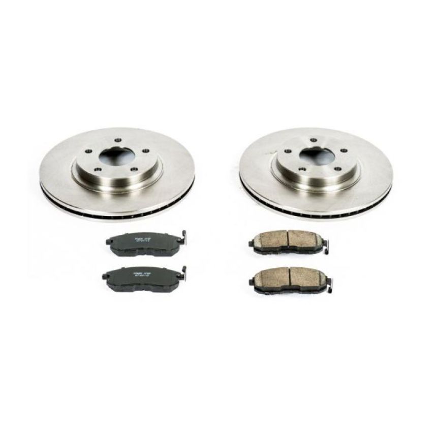PowerStop KOE2282 OE Stock Replacement Low-Dust Ceramic Brake Pad and Rotor Kit