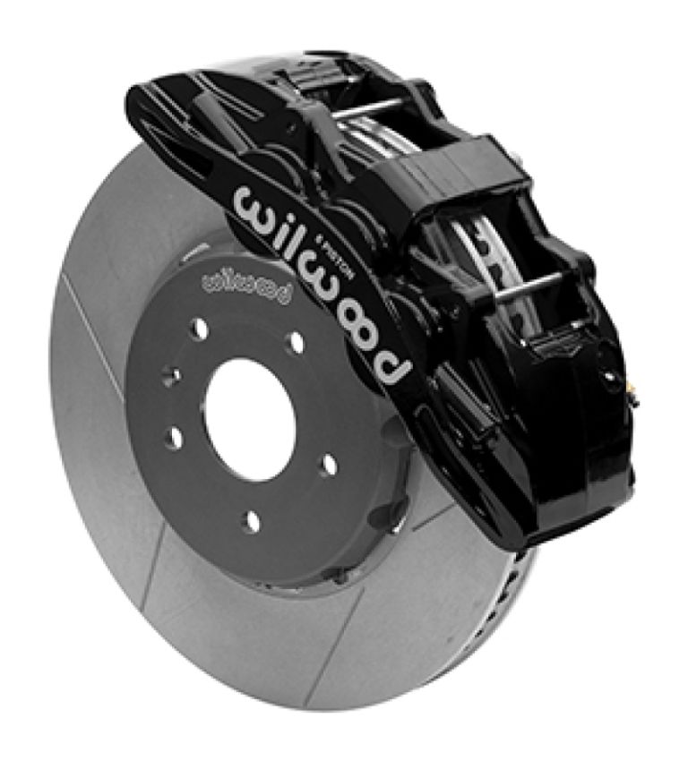 Wilwood 140-15722 14-19 Chevrolet Corvette SX6R Front Brake Kit 14in SRP Slotted/Drilled Black - w/ Lines