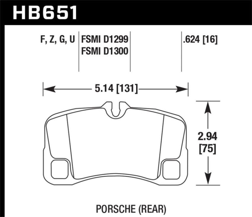 Hawk Performance HB651D.624 ER-1 Disc Brake Pad
