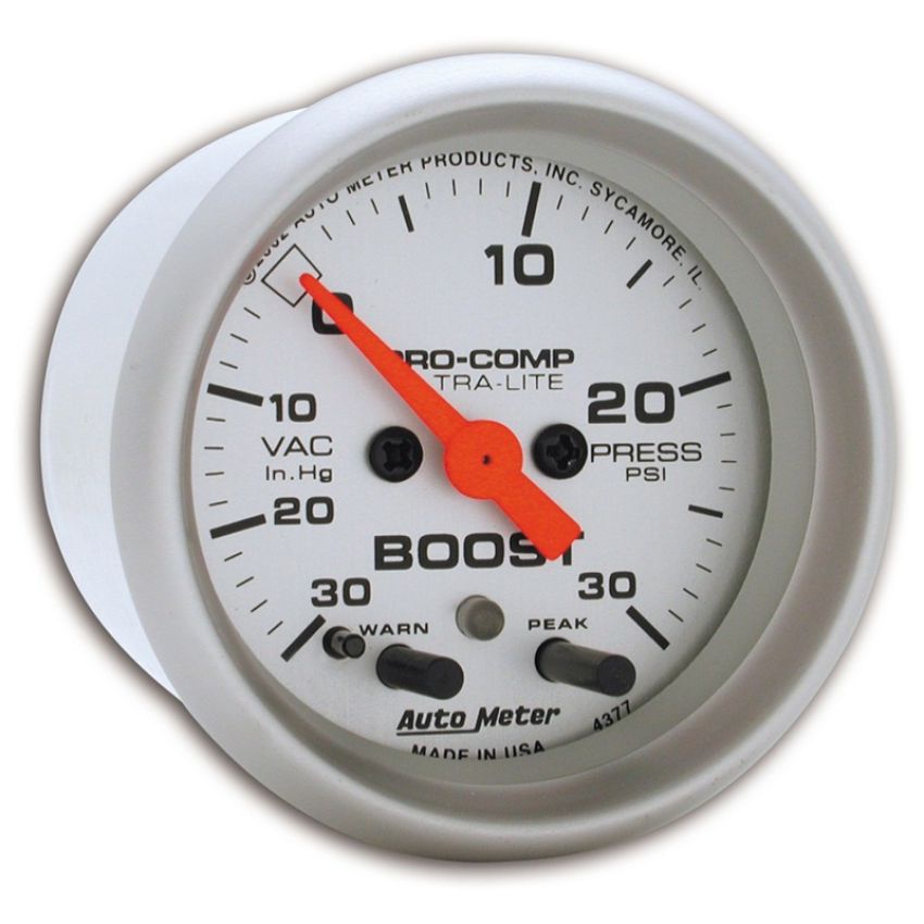 2-1/16in U/L Boost/Vac. Gauge 30in/30psi