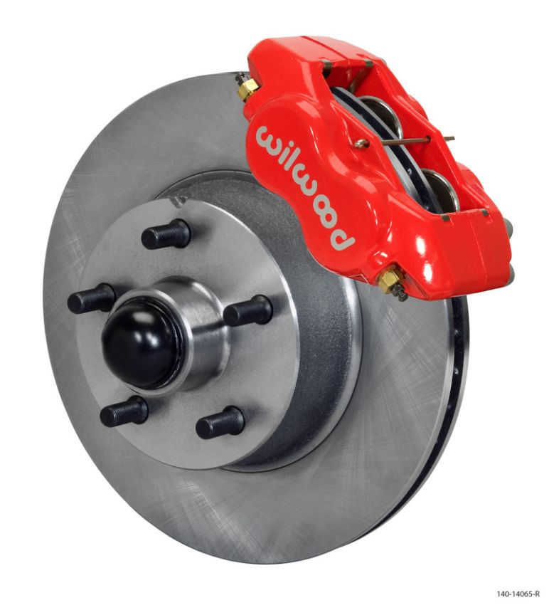 Wilwood 140-14065-R Forged Dynalite Front Kit 11.03in 1 PC Rotor&Hub - Red WWE ProSpindle