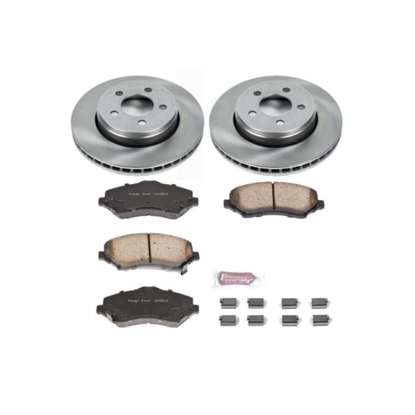 PowerStop KOE1631 OE Stock Replacement Low-Dust Ceramic Brake Pad and Rotor Kit