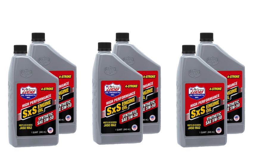 LUCAS OIL LUC11208-6 Synthetic 5w50 SXS Oil Case 6 x 1 Quart
