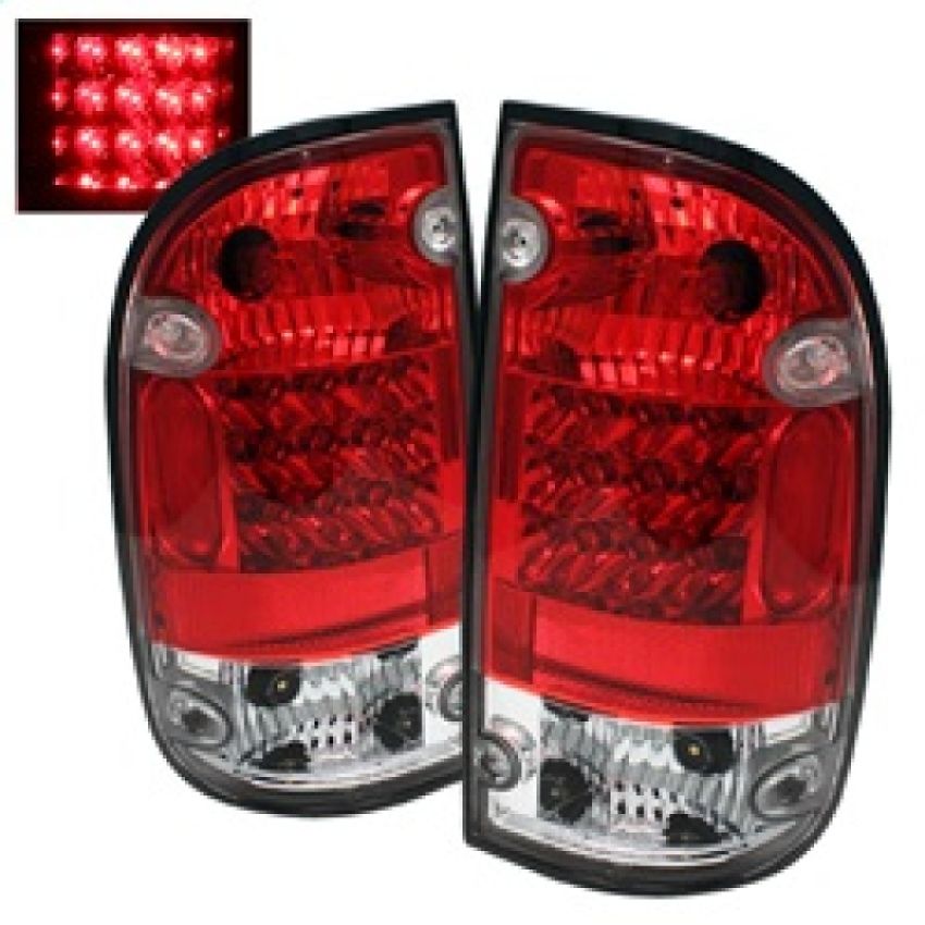 SPYDER 5007872 LED Tail Lights - Red Clear