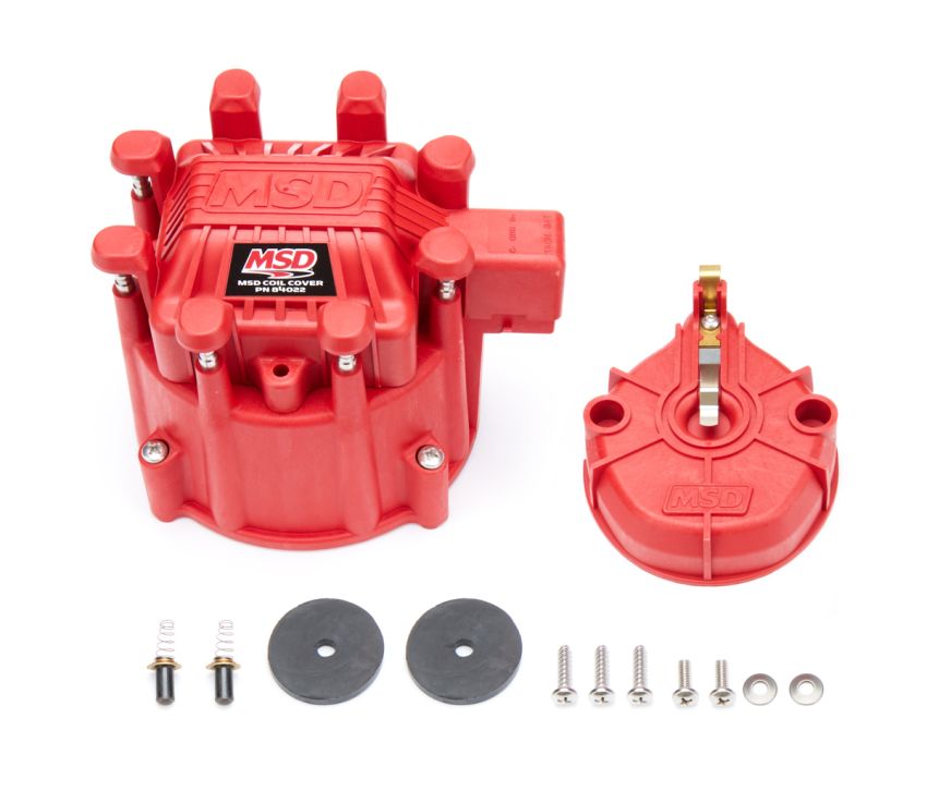 MSD IGNITION MSD84023 Cap  Rotor  & Coil Cover Kit - GM HEI