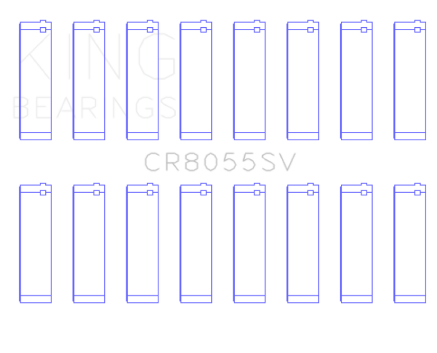 King Engine Bearings CR8055SV King Ford Powerstroke 6.4L V8 (O/S Housing .002in) (Size STD) Connecting Rod Bearing Set