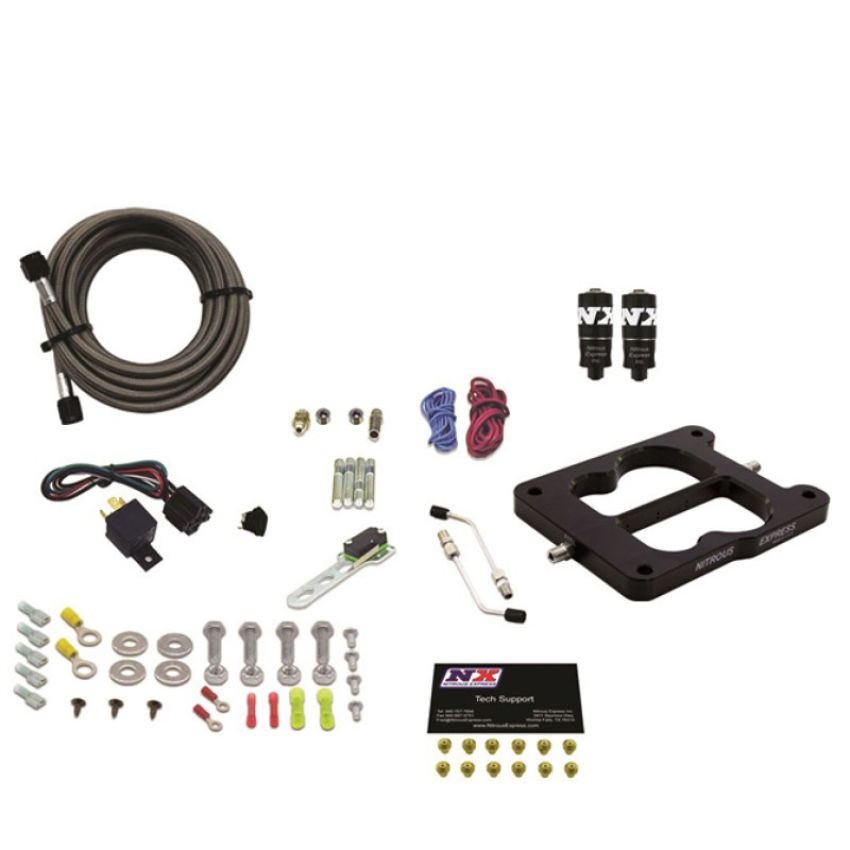Nitrous Express 40081-00 Q-JET/HOLLEY SPREAD BORE HITMAN PLUS (50-100-150-200HP) LESS BOTTLE