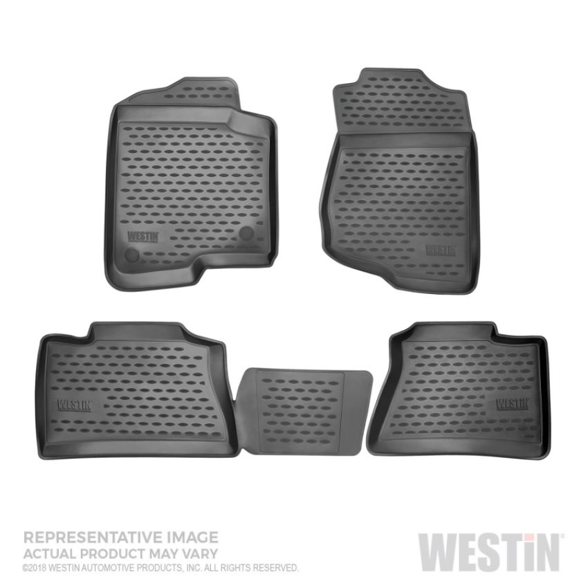 Westin 74-06-51037 2020 GM Silverado/Sierra 1500 Dbl/Crew Cab Profile Floor Liners Front and 2nd Row - Black