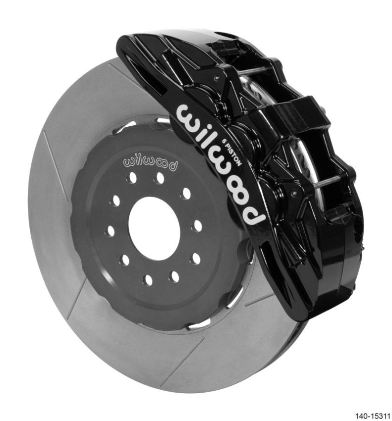 Wilwood 140-15311 SX6R Front Brake Kit 15in GT Slotted Black 05-13 Chevy Corvette