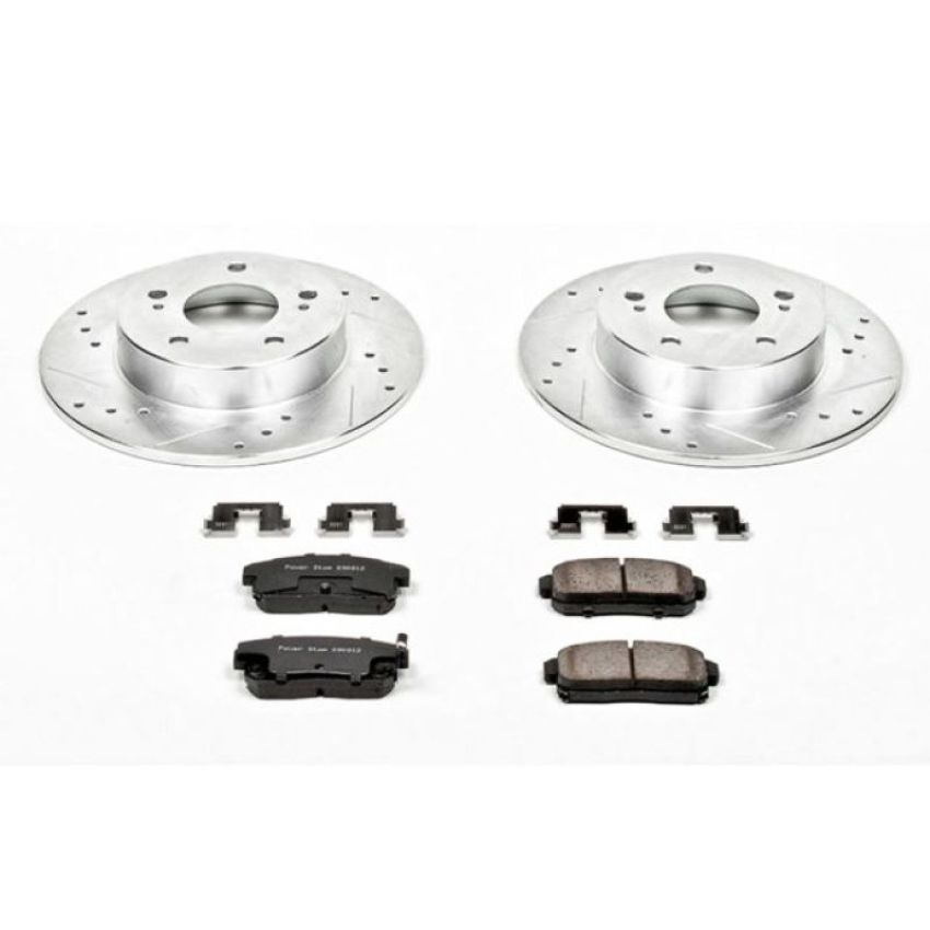 PowerStop K1169 Z23 Daily Driver Carbon-Fiber Ceramic Brake Pad and Drilled & Slotted Rotor Kit