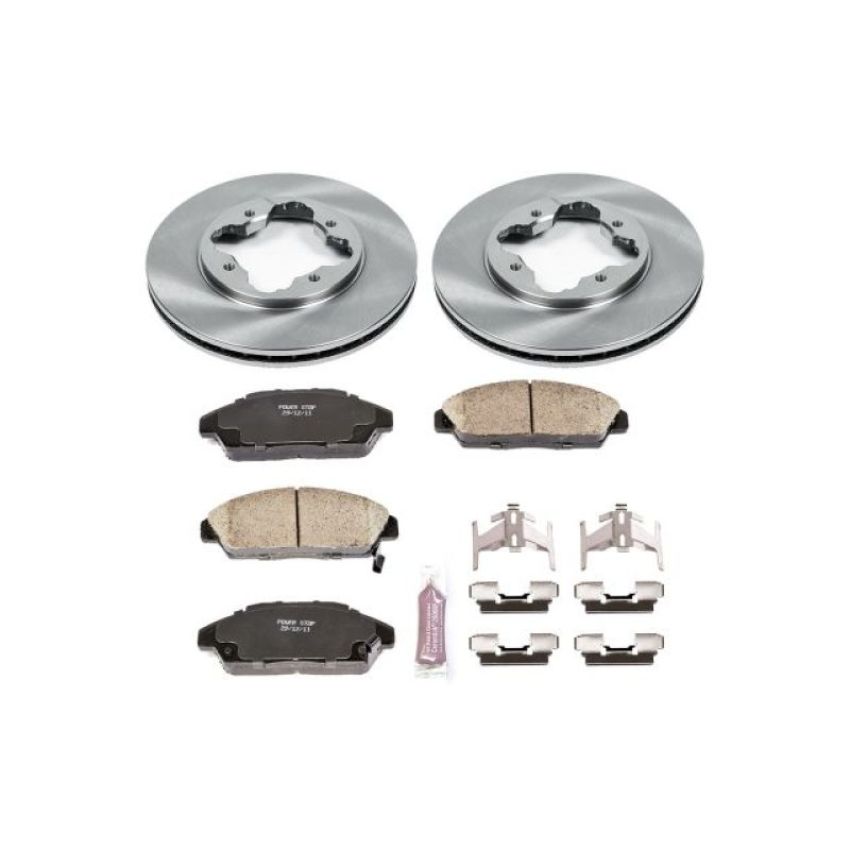 PowerStop KOE3164 OE Stock Replacement Low-Dust Ceramic Brake Pad and Rotor Kit