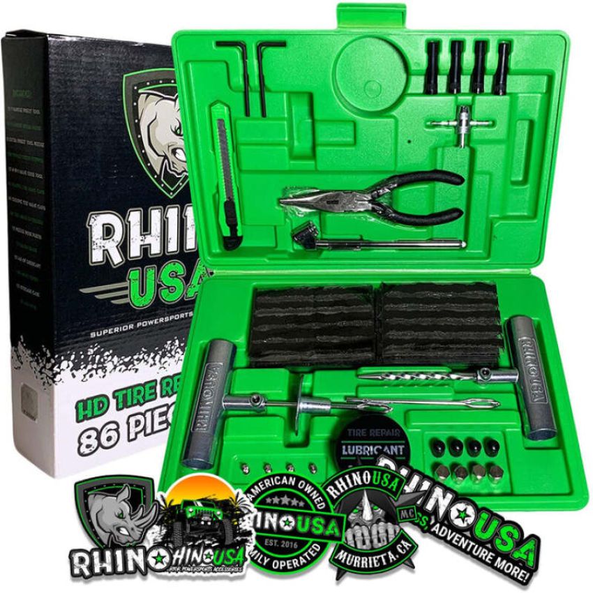 Rhino USA RNO-TIRE-REPAIR-KIT Tire Repair Plug Kit, 86 Pieces