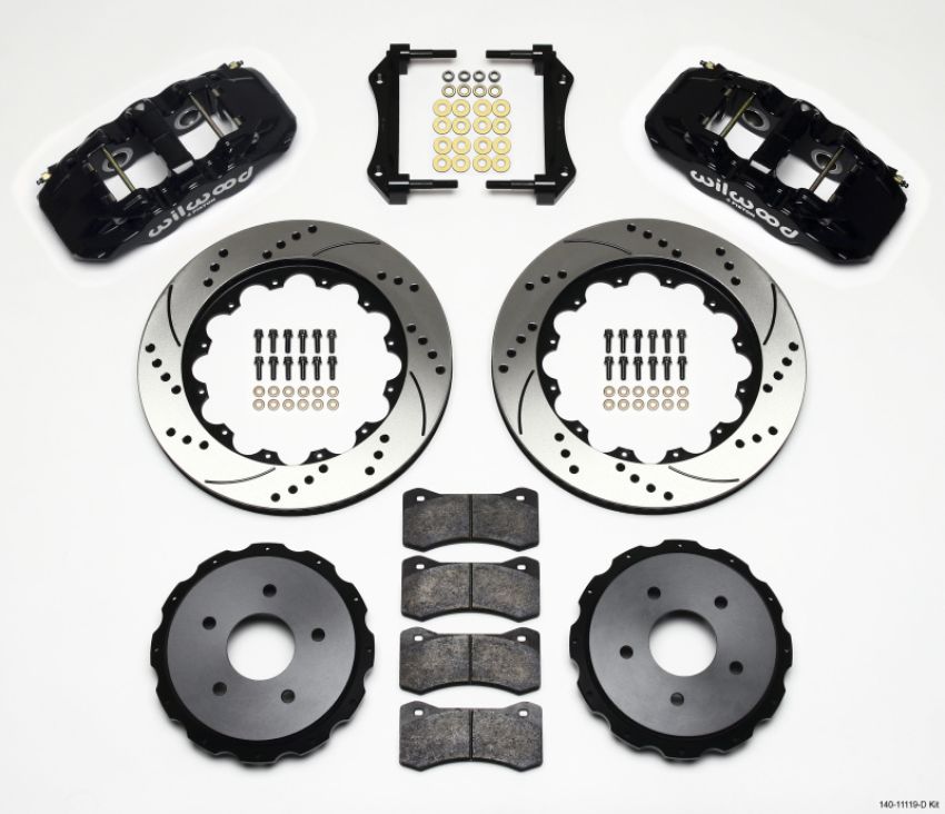 Wilwood 140-11119-D AERO4 Rear Kit 14.00in Drilled 97-04 Corvette C5/Z06 05-13 C6