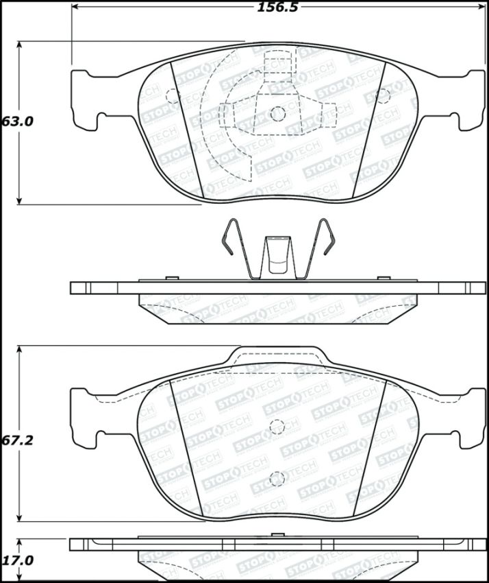 Stoptech 308.09700 Street Brake Pads