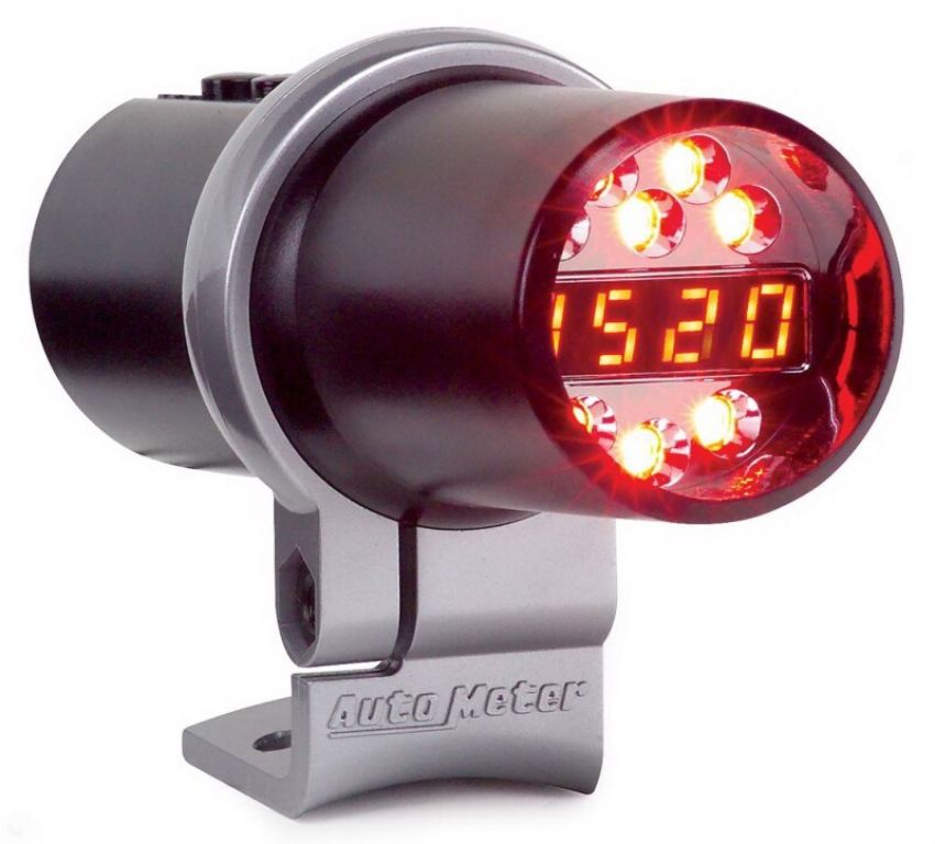 AutoMeter 5350 SHIFT LIGHT, DIG W/ MULTI-COLOR LED, BLK, PEDESTAL W/ RPM PLAYBK, DPSS LEVEL 3